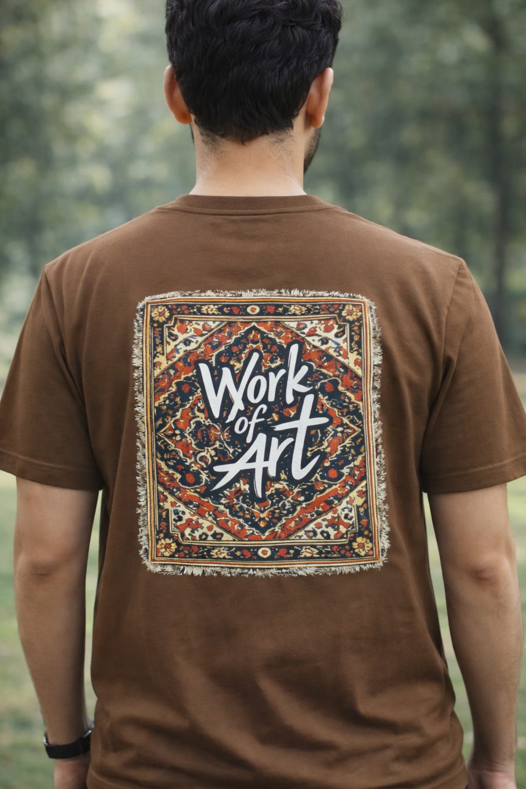 KAYVON “Work of Art” Oversized T-Shirt – Earth Brown
