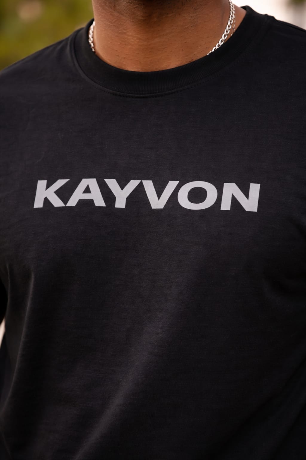 KAYVON KV Signature Oversized T-Shirt – Jet Black