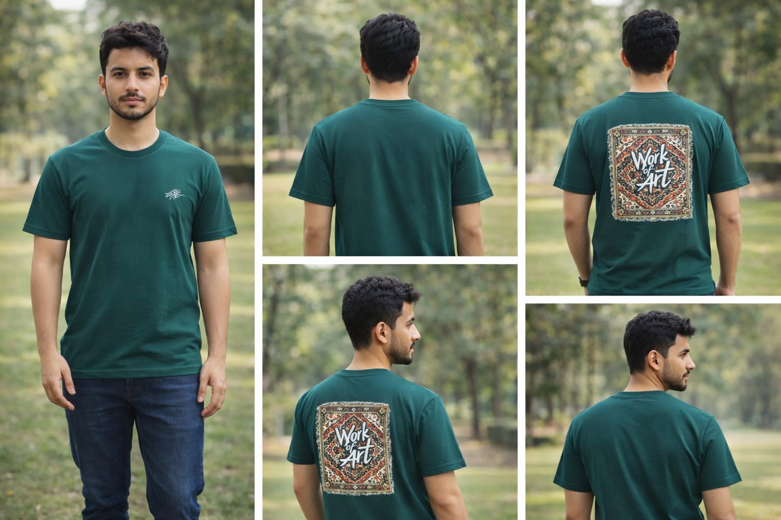 KAYVON “Work of Art” Oversized T-Shirt – Forest Green